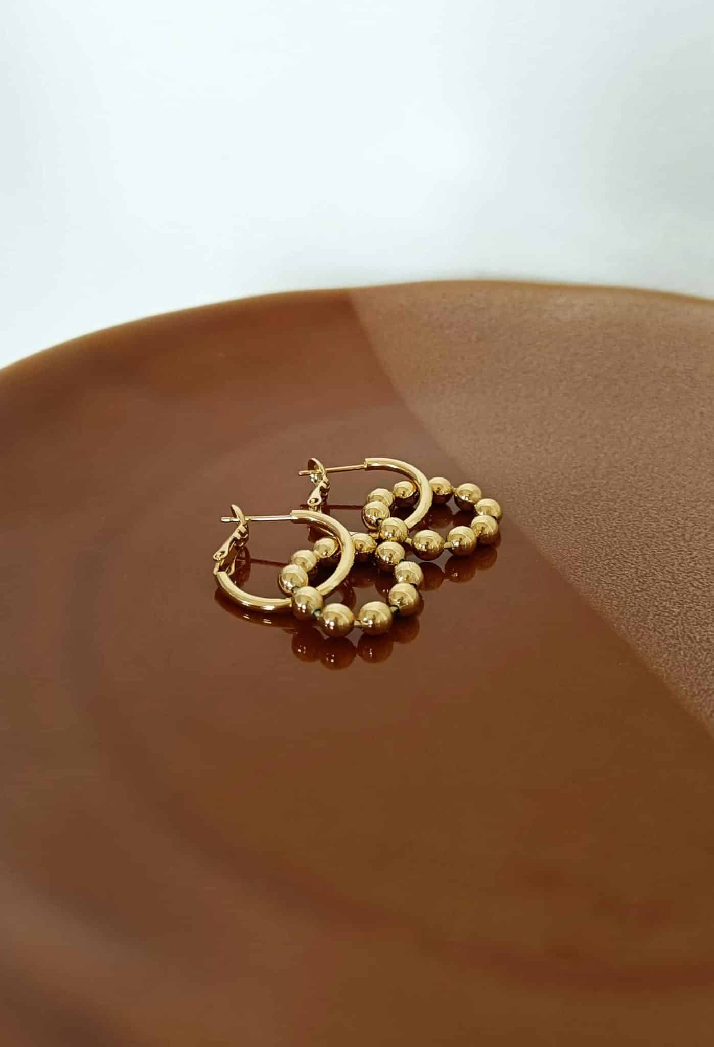 Boucles d’oreilles petites créoles Bubble - Marie Duvert