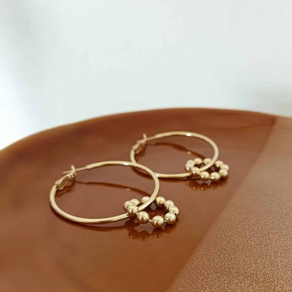 boucles d'oreilles créoles dorées