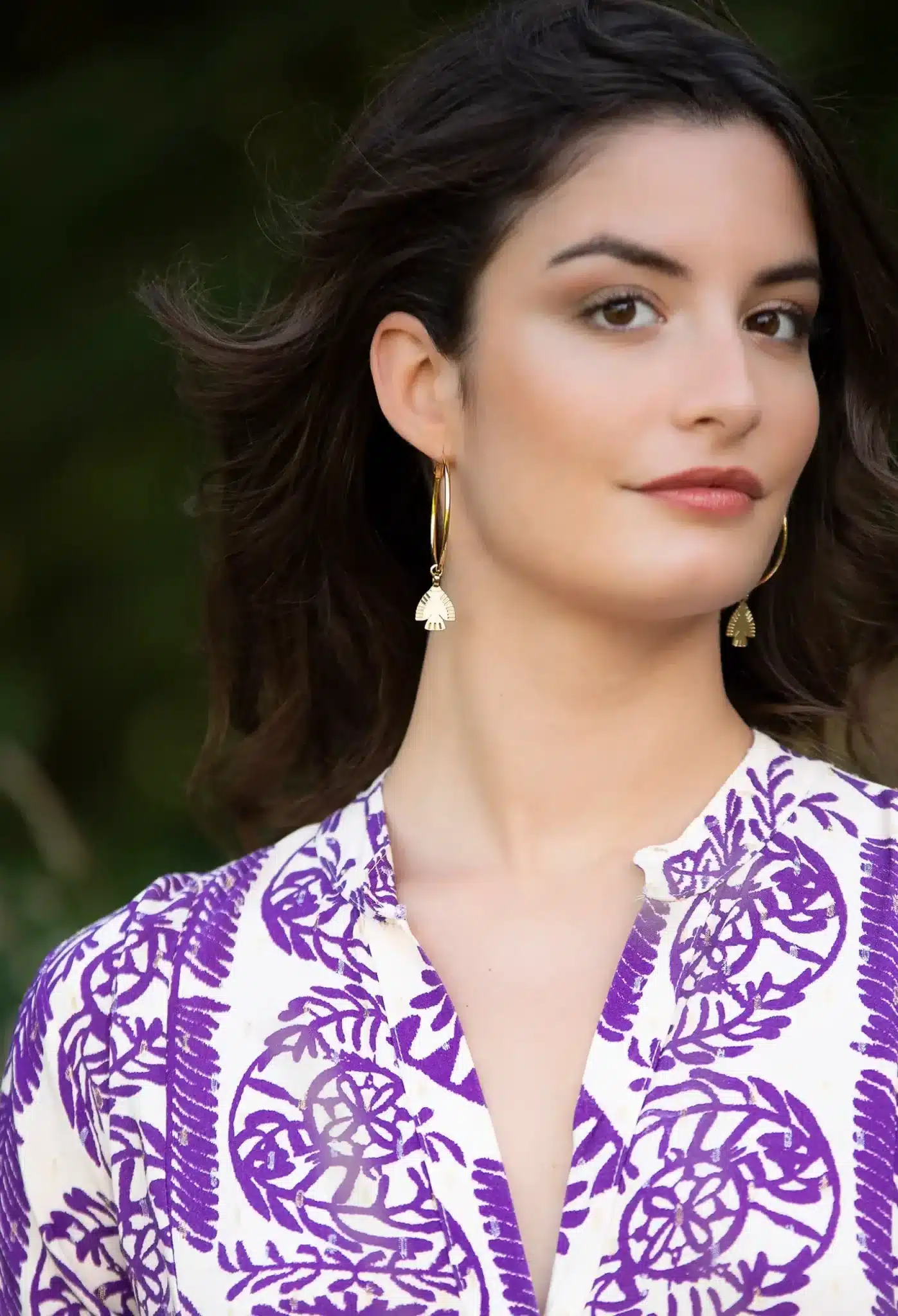 Boucles d’oreilles grandes créoles Macao - Marie Duvert – Image 4