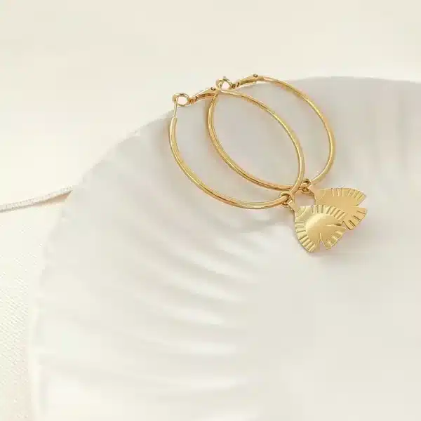 Boucles d'oreilles créoles dorées - Marie Duvert