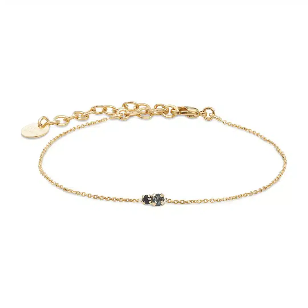 Bracelet Amants strass silver et black - BDM Studio