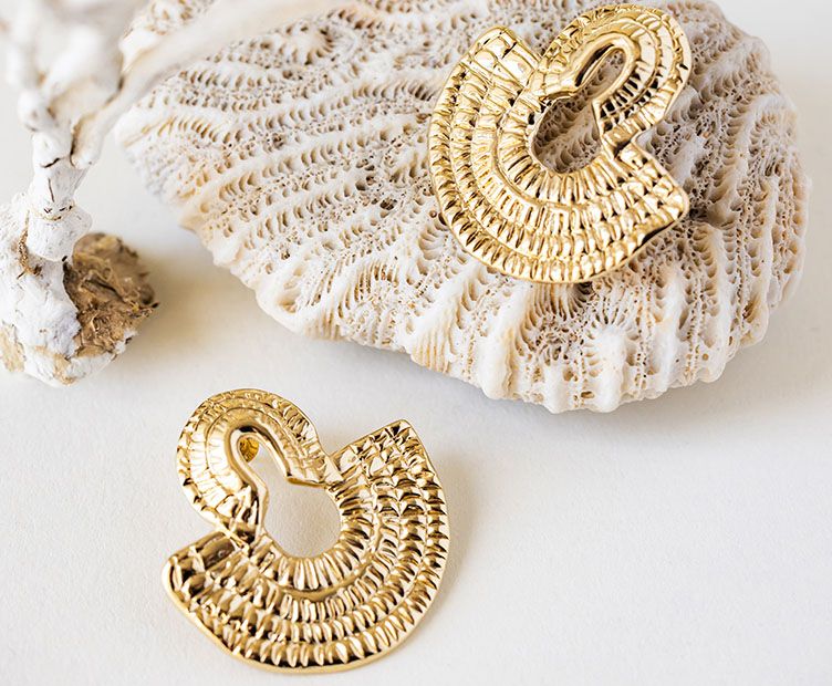 Boucles d'oreilles martelées - Chic Alors