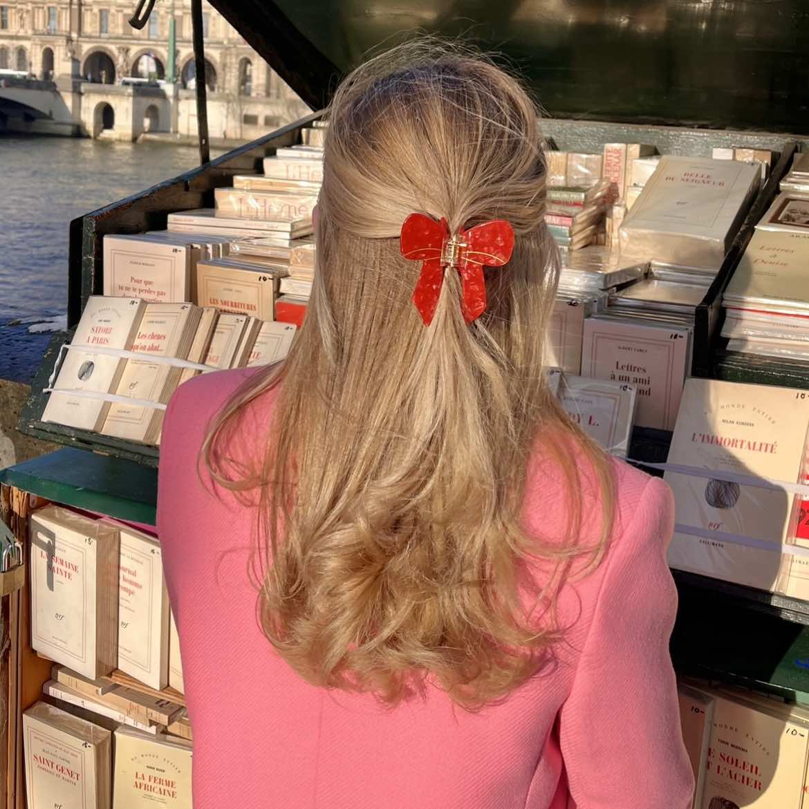 Pince à cheveux Nœud rouge - Coucou Suzette – Image 4