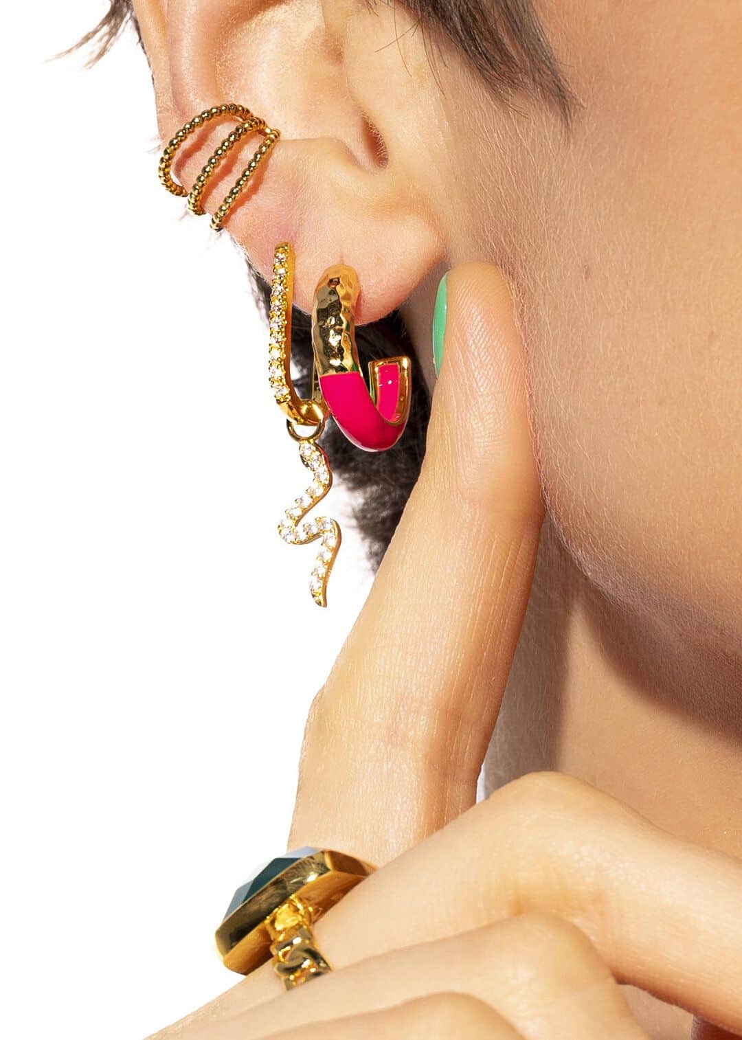 Boucles d’oreilles Shiny Jazzy - Mya Bay (plusieurs coloris) – Image 3