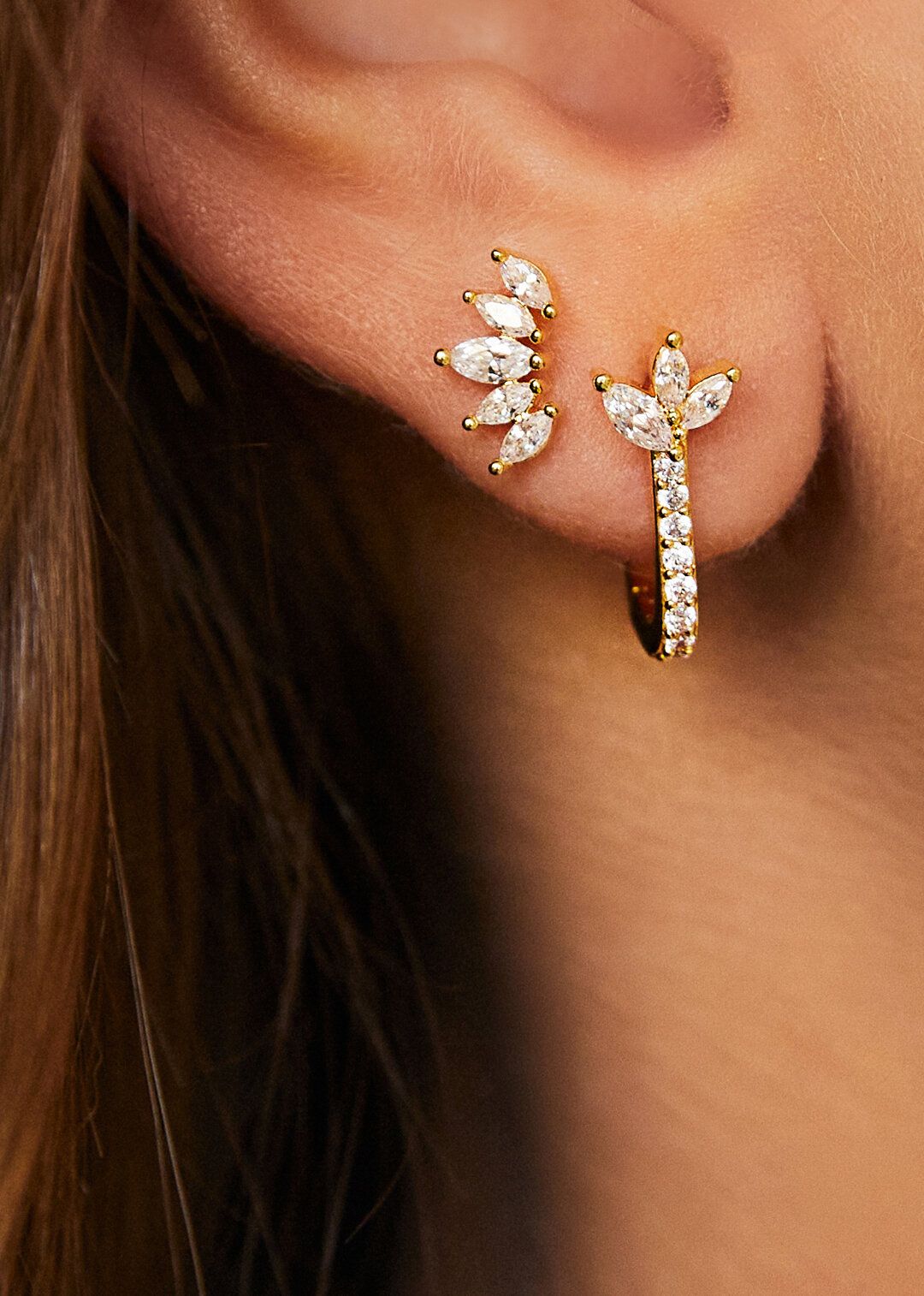 Boucles d'oreilles asymétriques - Mya Bay