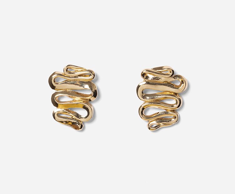 Boucles d'oreilles puces dorées - Chic Alors Paris