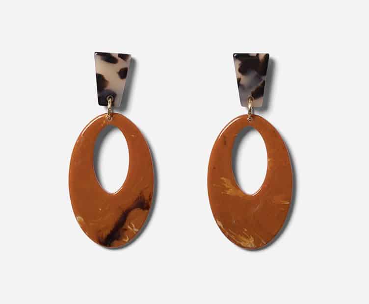 Boucles d'oreilles Zephir brun - Chic Alors Paris – Image 2