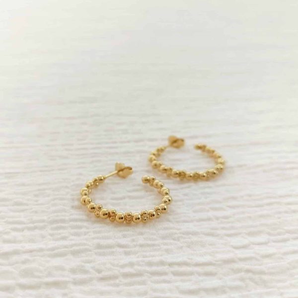 Boucles d'oreilles créoles dorées - Marie Duvert