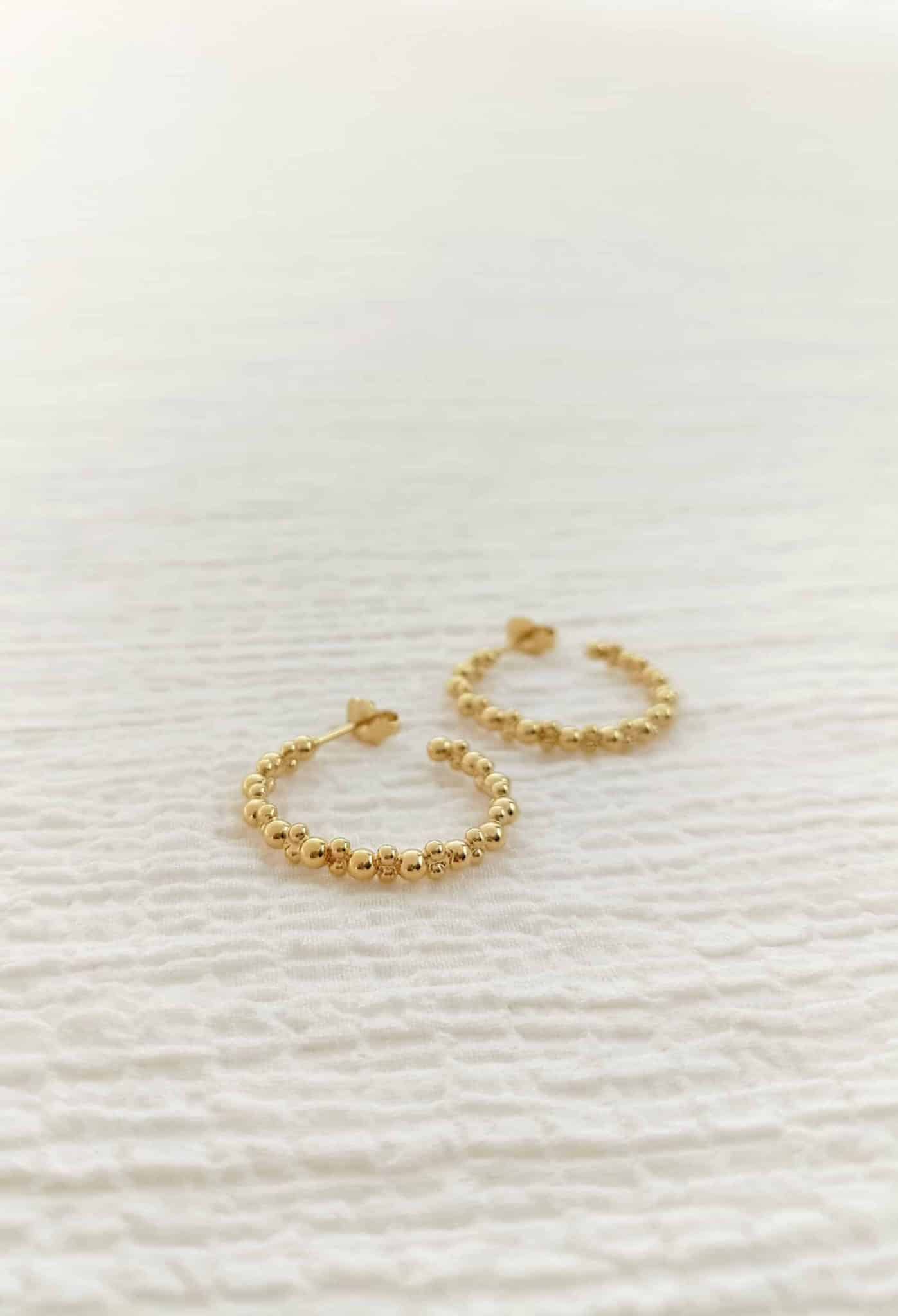 Boucles d'oreilles créoles dorées - Marie Duvert