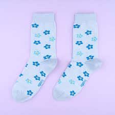 chaussettes fleurs bleues - Coucou Suzette