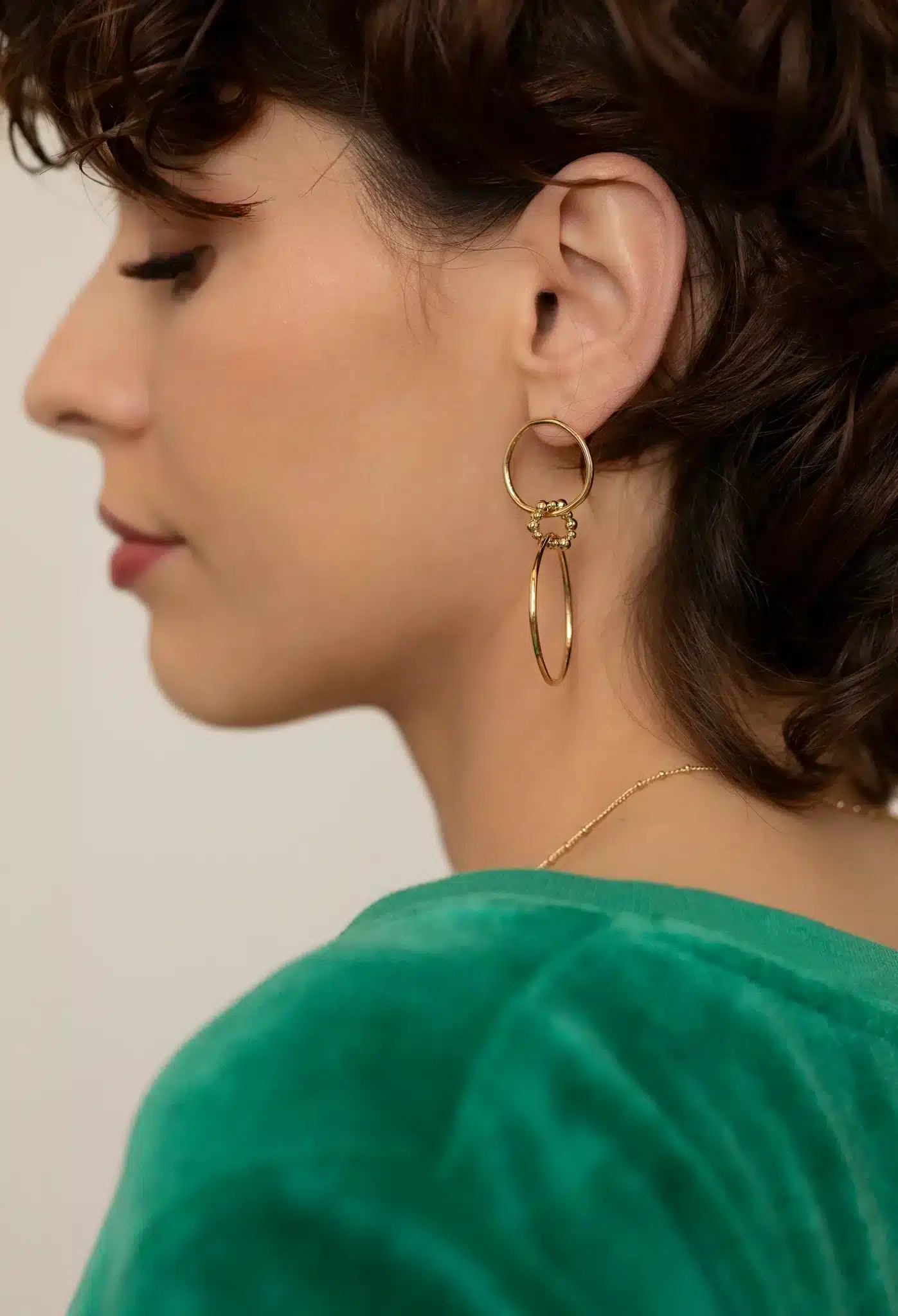 Boucles d’oreilles Odelle asymétriques - Marie Duvert – Image 3