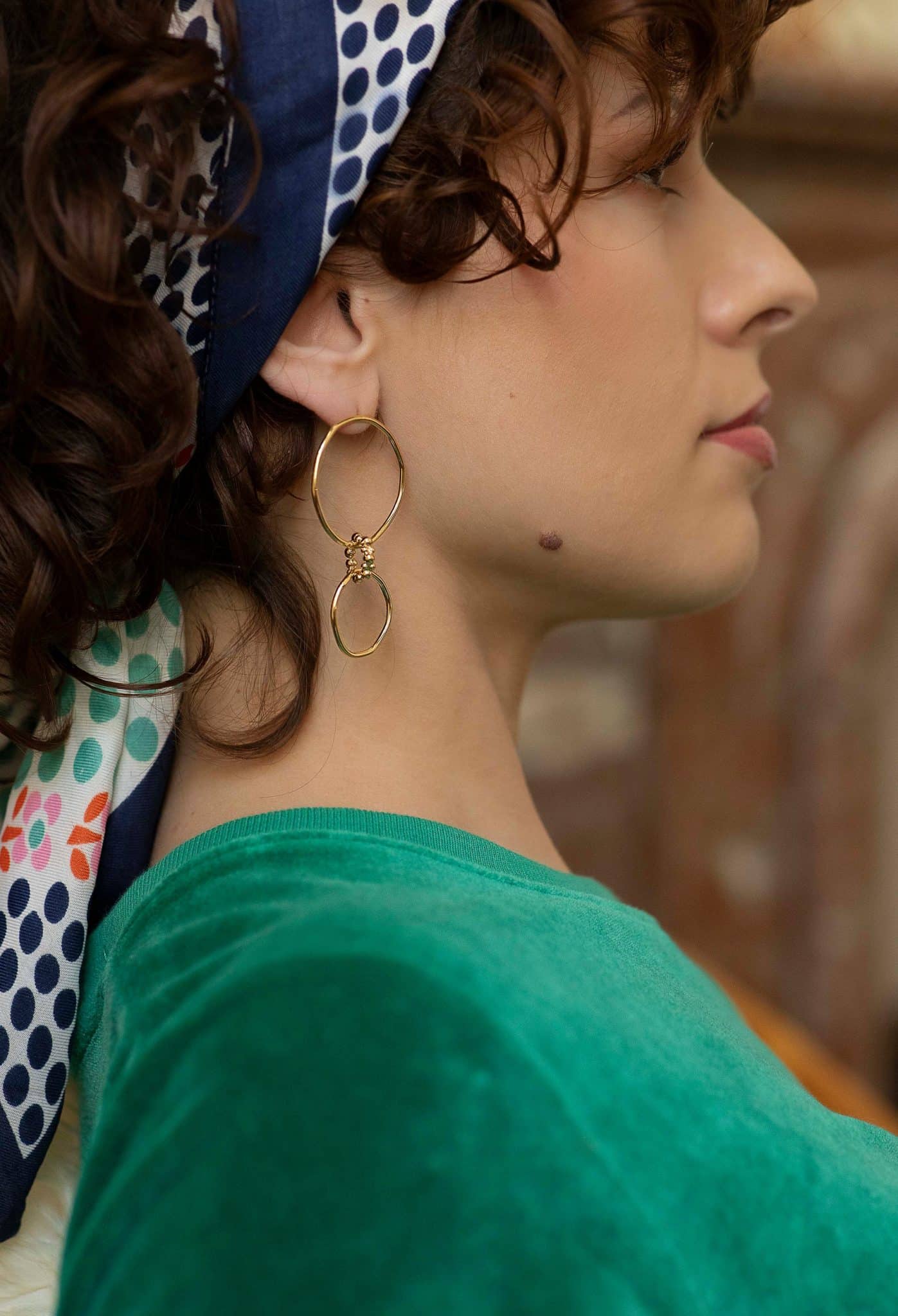 Boucles d’oreilles Odelle asymétriques - Marie Duvert – Image 4