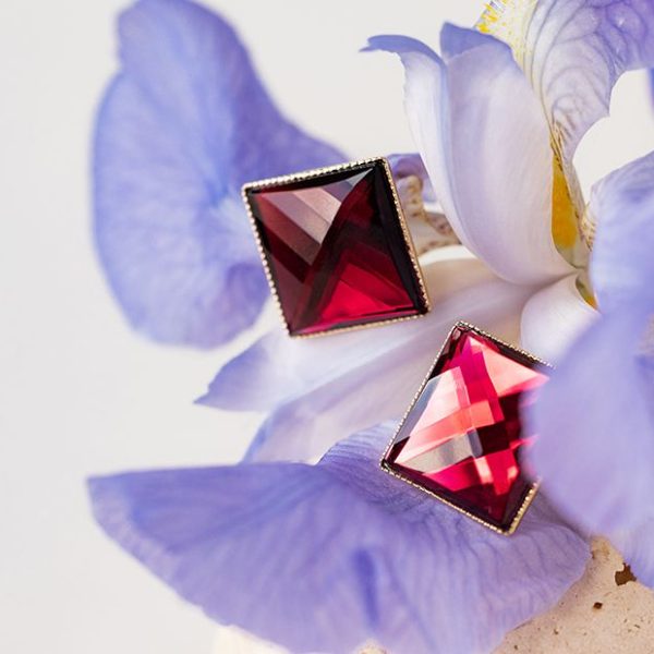 Boucles d'oreilles puces colorées - Chic Alors Paris