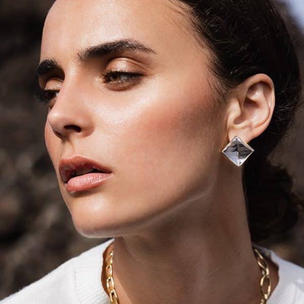 Boucles d'oreilles puces strass - Chic Alors Paris