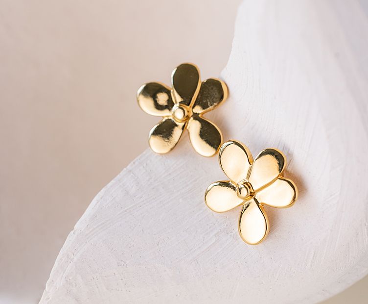 Boucles d'oreilles puces dorées - Chic Alors Paris