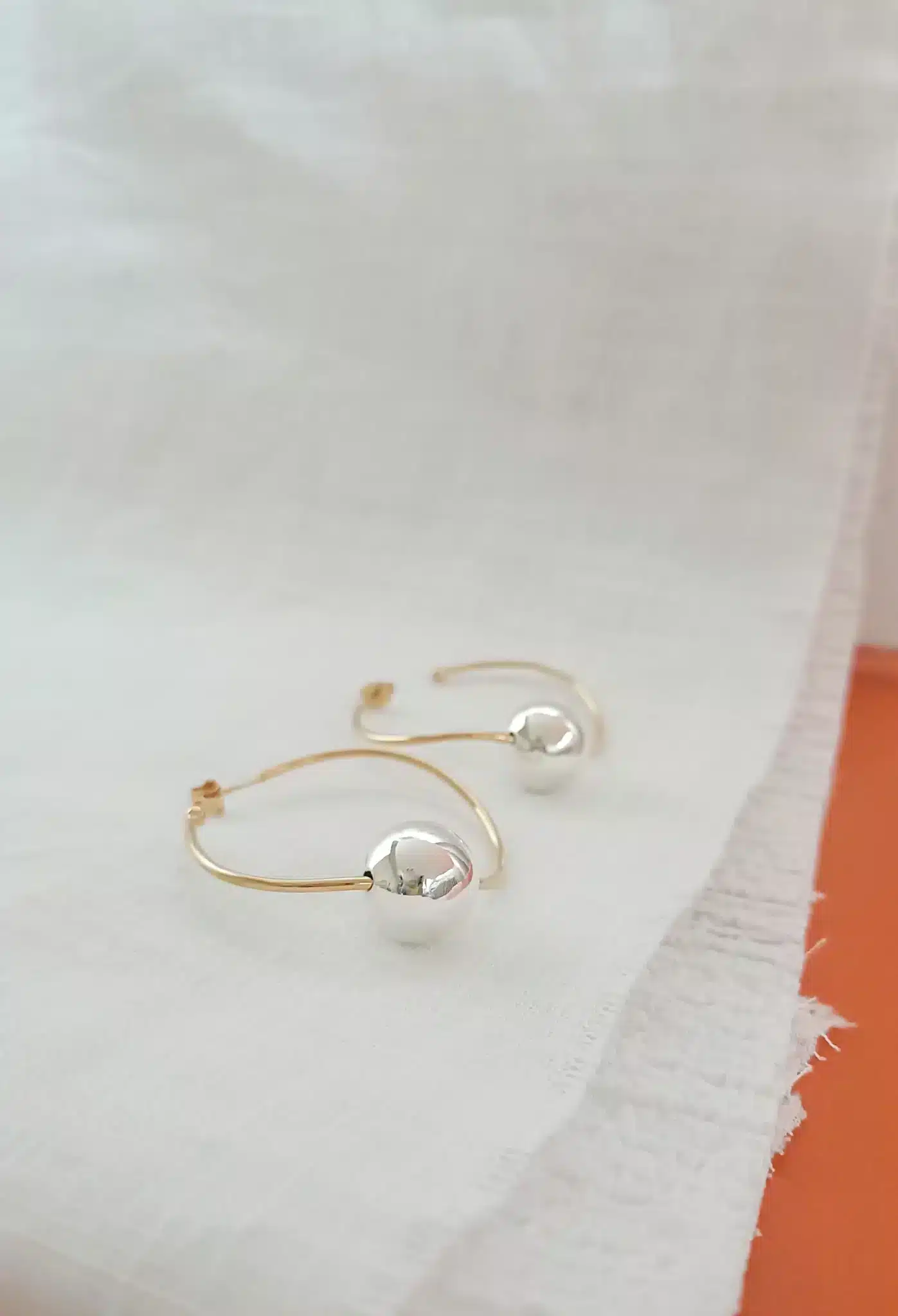 Boucles d'oreilles créoles dorées argentées - Marie Duvert