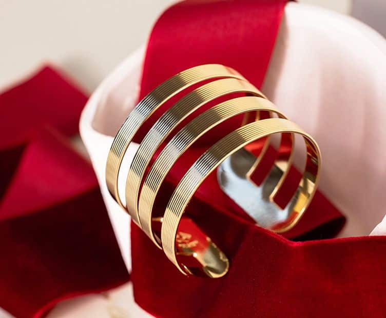 Bracelet manchette doré - Chic Alors Paris