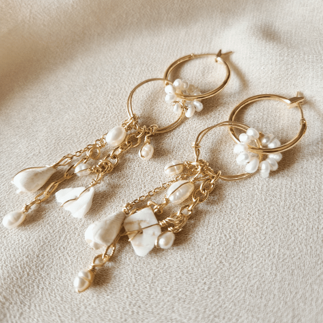 Boucles d'oreilles pendantes - La Plagette Sauvage