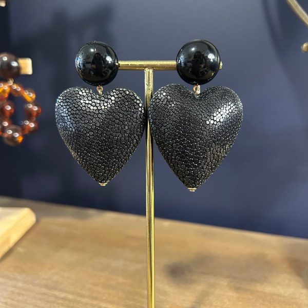 boucles d'oreilles cuir - Francine Bramli