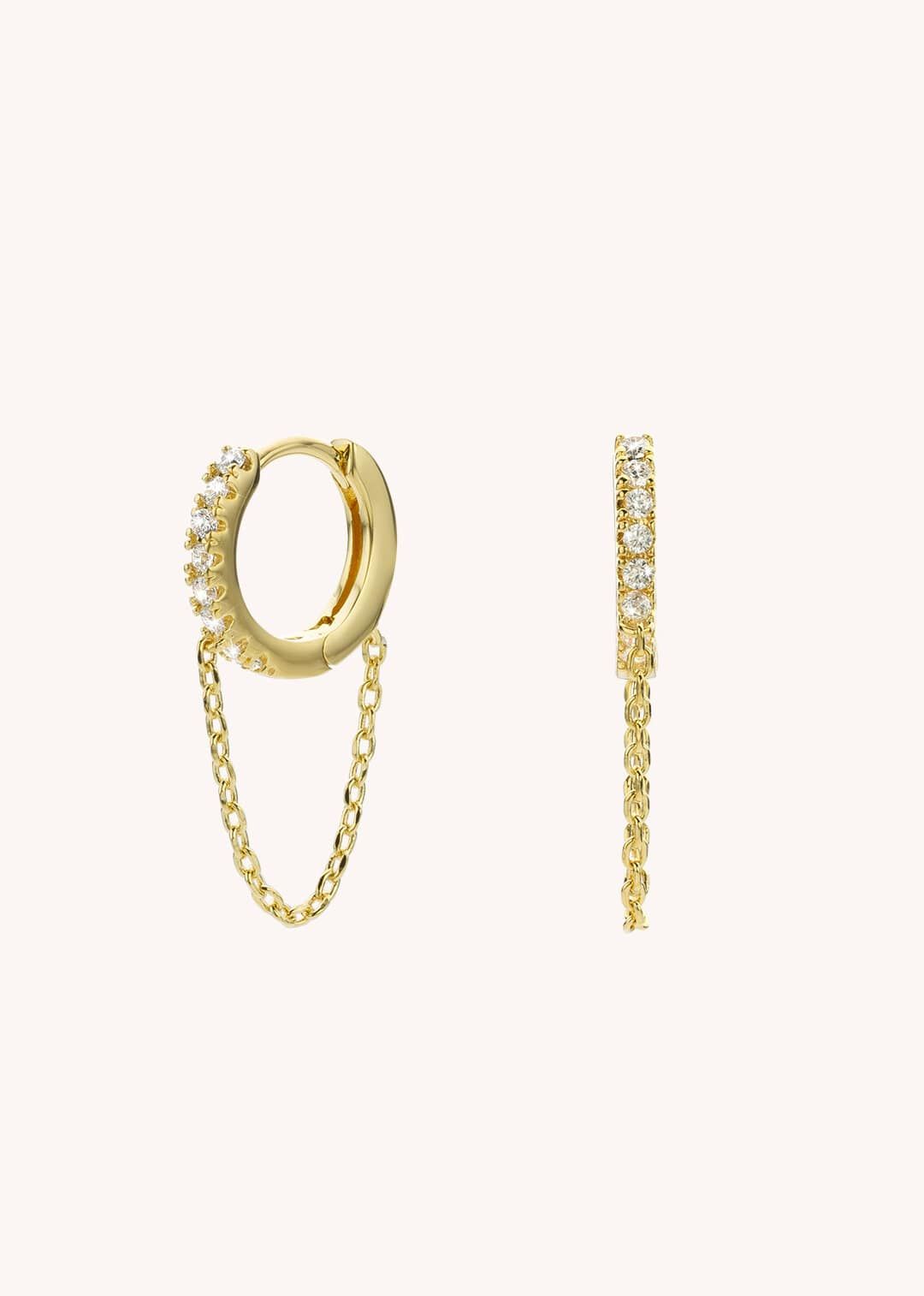 Boucles d'oreilles créoles strass - Mya Bay