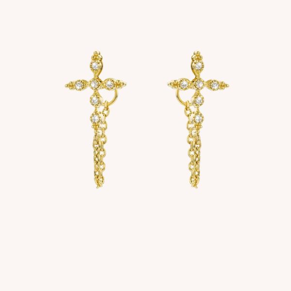 Boucles d'oreilles croix - Mya Bay
