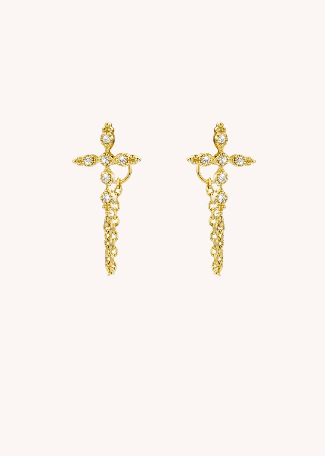 Boucles d'oreilles croix - Mya Bay