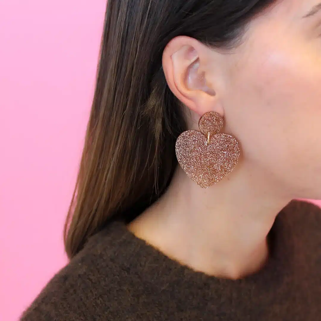 Boucles d'oreilles coeur - Odette