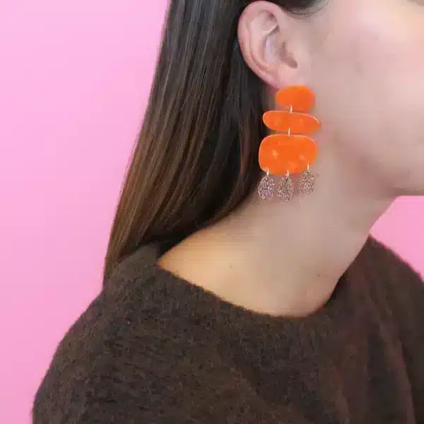 Boucles d'oreilles oranges - Odette