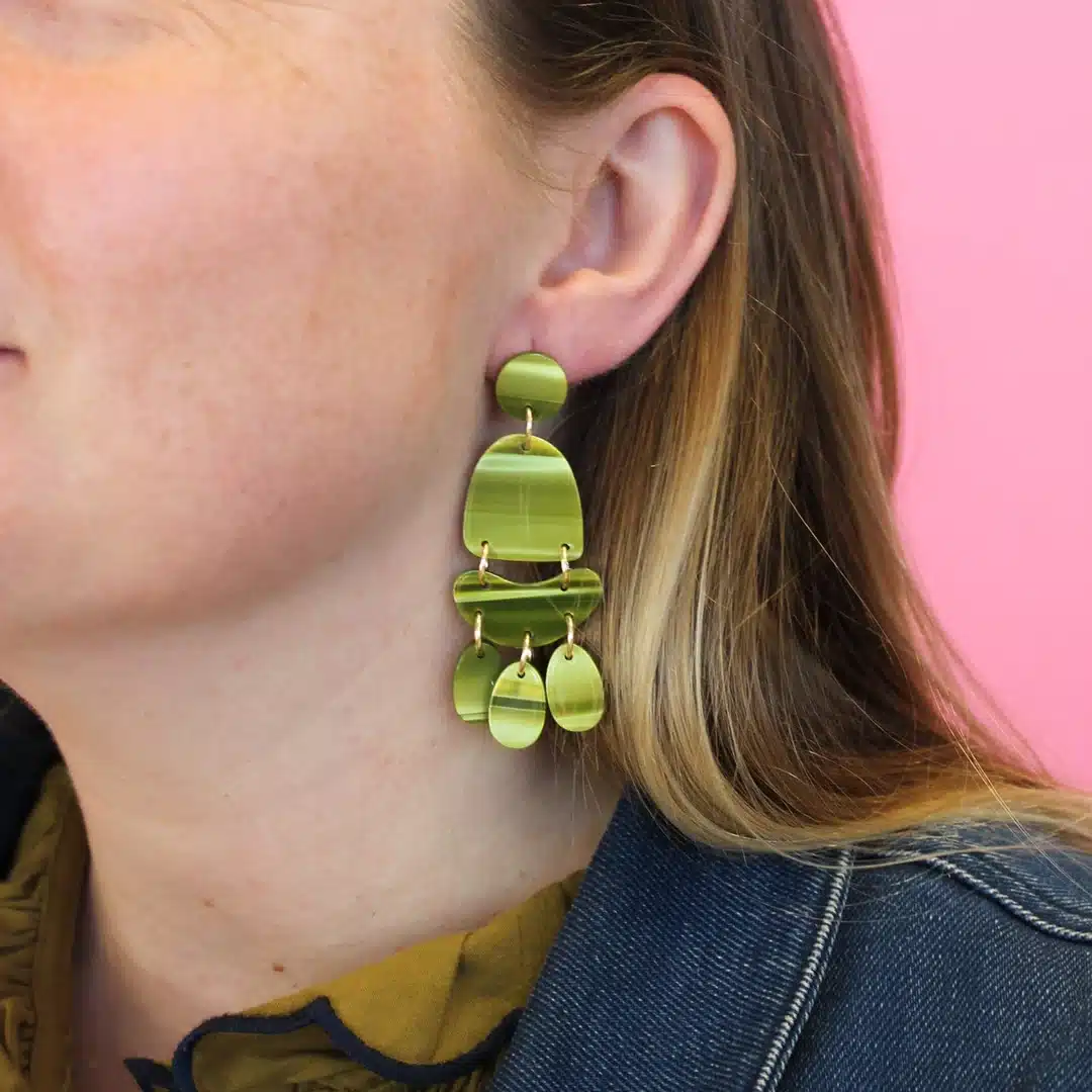 Boucles d'oreilles pistache - Odette