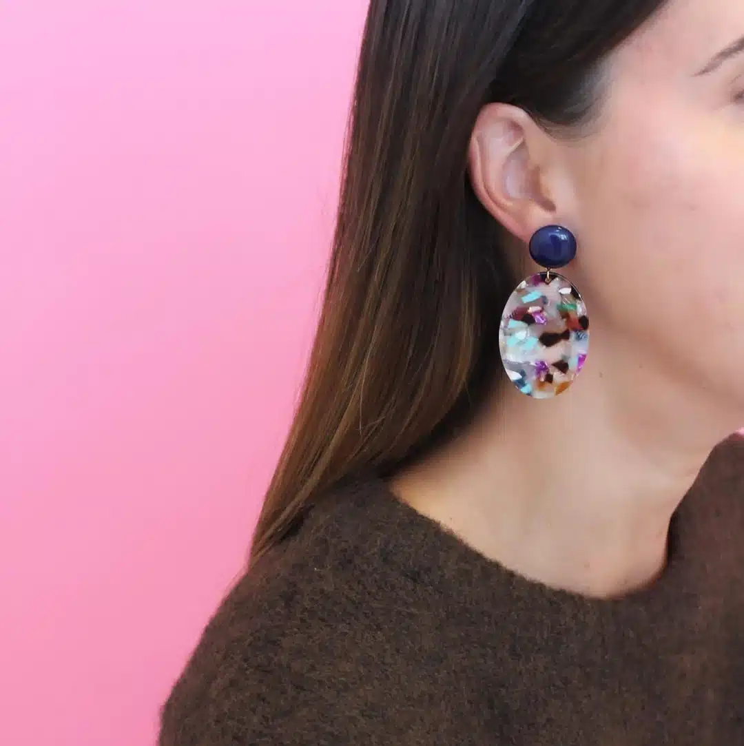 Boucles d'oreilles colorées - Odette